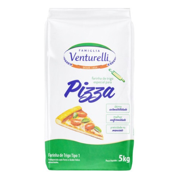 Encontraproduto.com.br - Farinha de Trigo Venturelli Pizza Pacote com 5kg