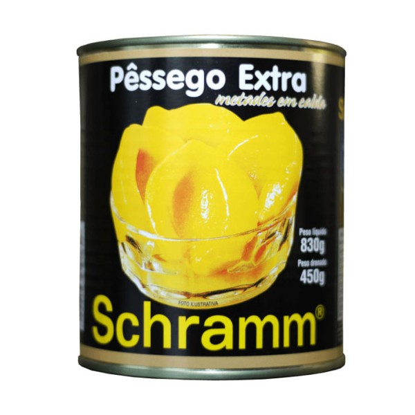Encontraproduto.com.br - Pêssego Extra em Calda Schramm Lata 450g