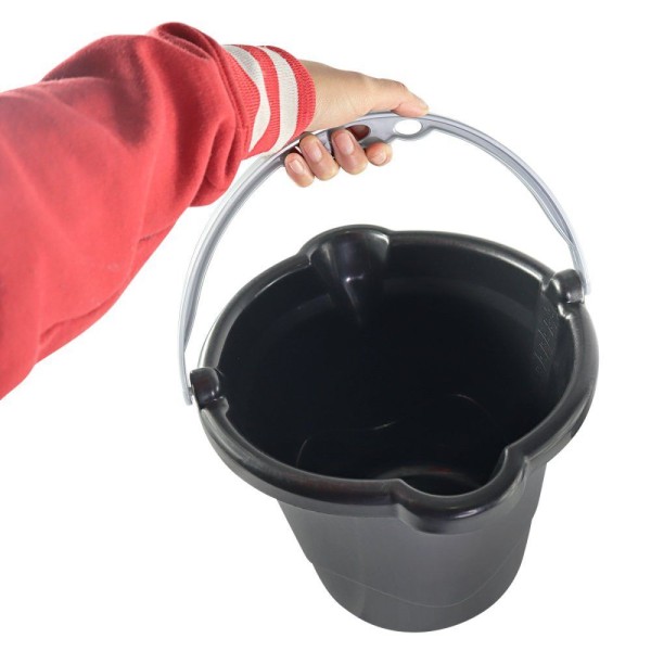 Encontraproduto.com.br - Balde 8,5 Litros Preto Com Alça