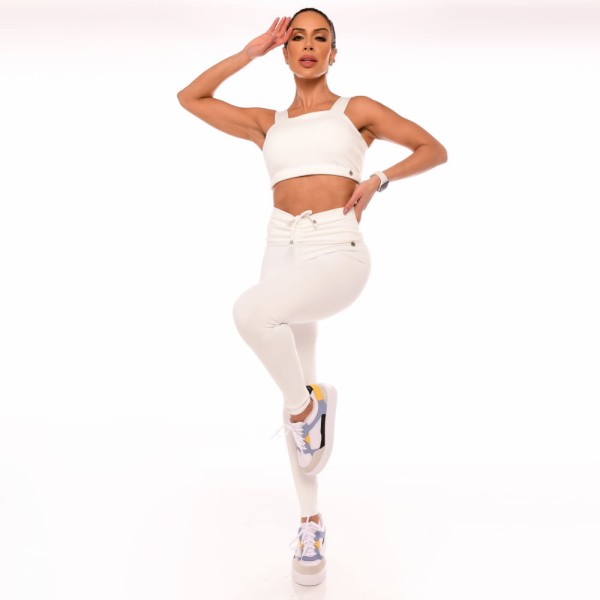 Encontraproduto.com.br - Calça Empina Bumbum Fitness Legging Branco