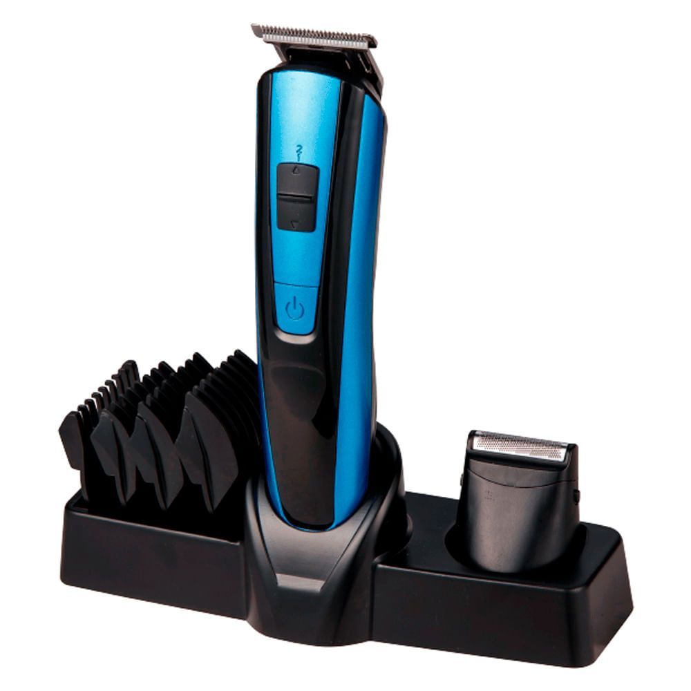 Encontraproduto.com.br - Cortador de Cabelo Preto com Azul Útil Eletro Bivolt
