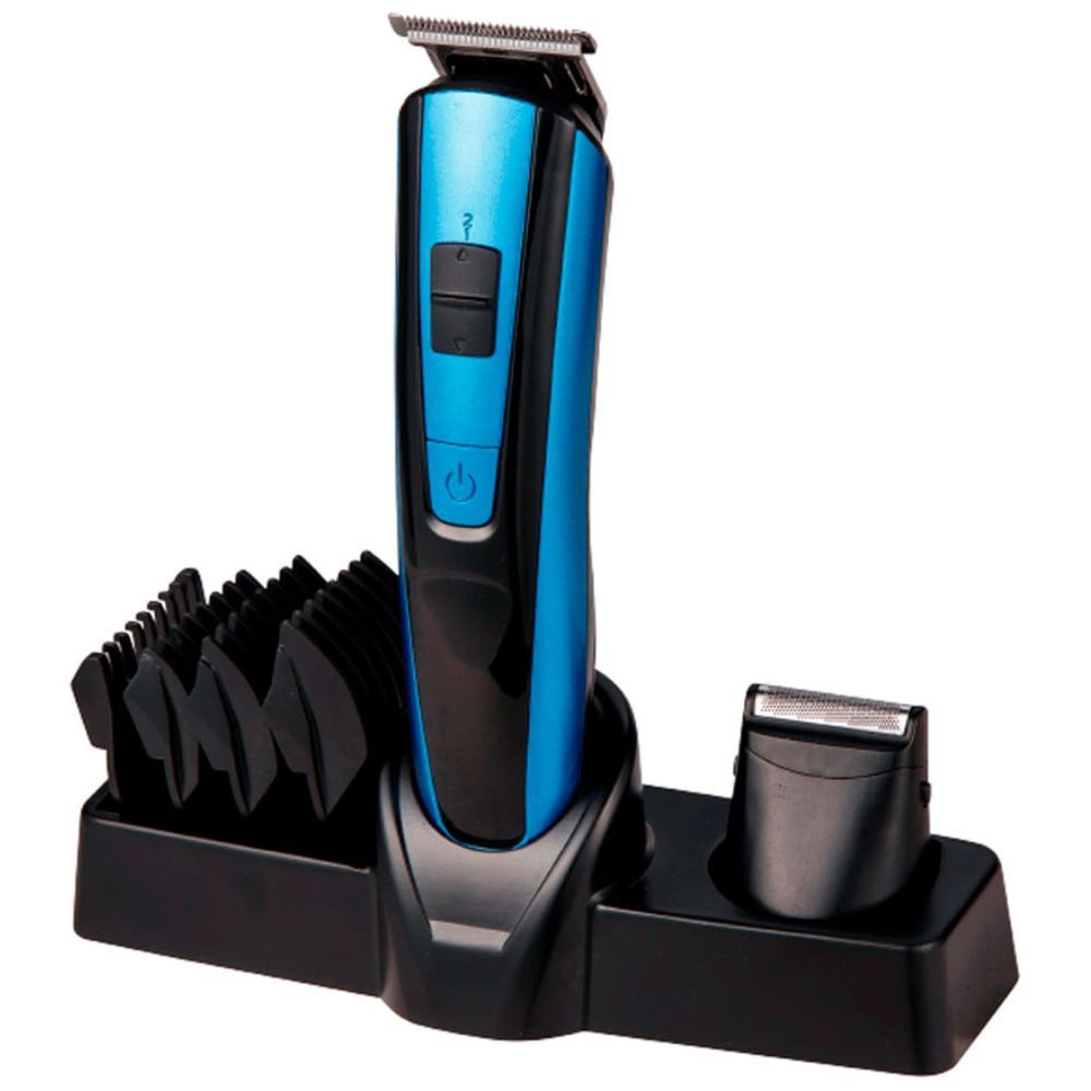 Encontraproduto.com.br - Cortador de Cabelo Preto com Azul Útil Eletro Bivolt