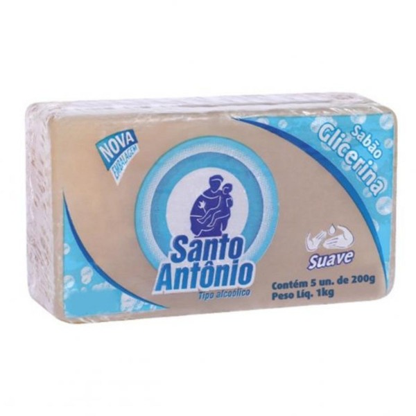 Encontraproduto.com.br - Sabão Barra Glicerina Santo Antonio Suave Com 5 Un 200g