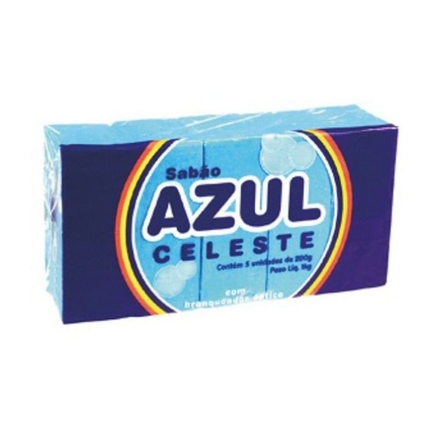 Encontraproduto.com.br - Sabão Barra Perfumado Azul Celeste Com 5 Un 200g
