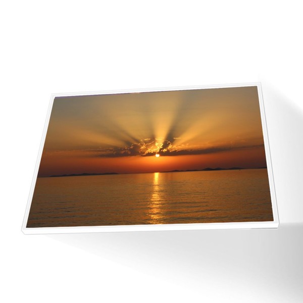 Encontraproduto.com.br - Quadro Por Do Sol Canvas Sem Vidro Tamanho-moldura 20x20 Filete Cor Branca