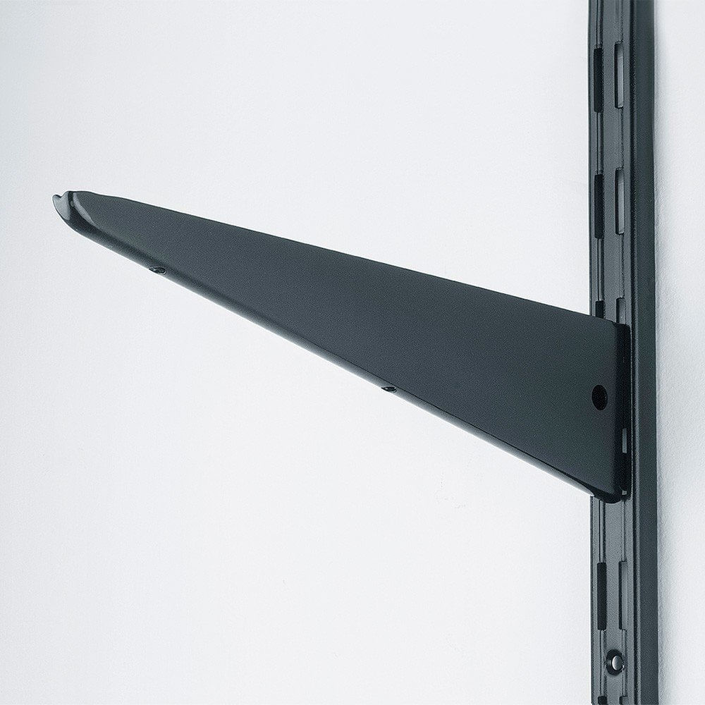 Encontraproduto.com.br - Suporte Para Trilho Fico Duplo Encaixe Preto 38cm