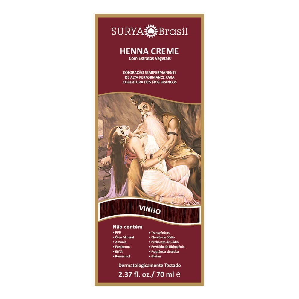 Encontraproduto.com.br - Henna Surya Creme Vinho