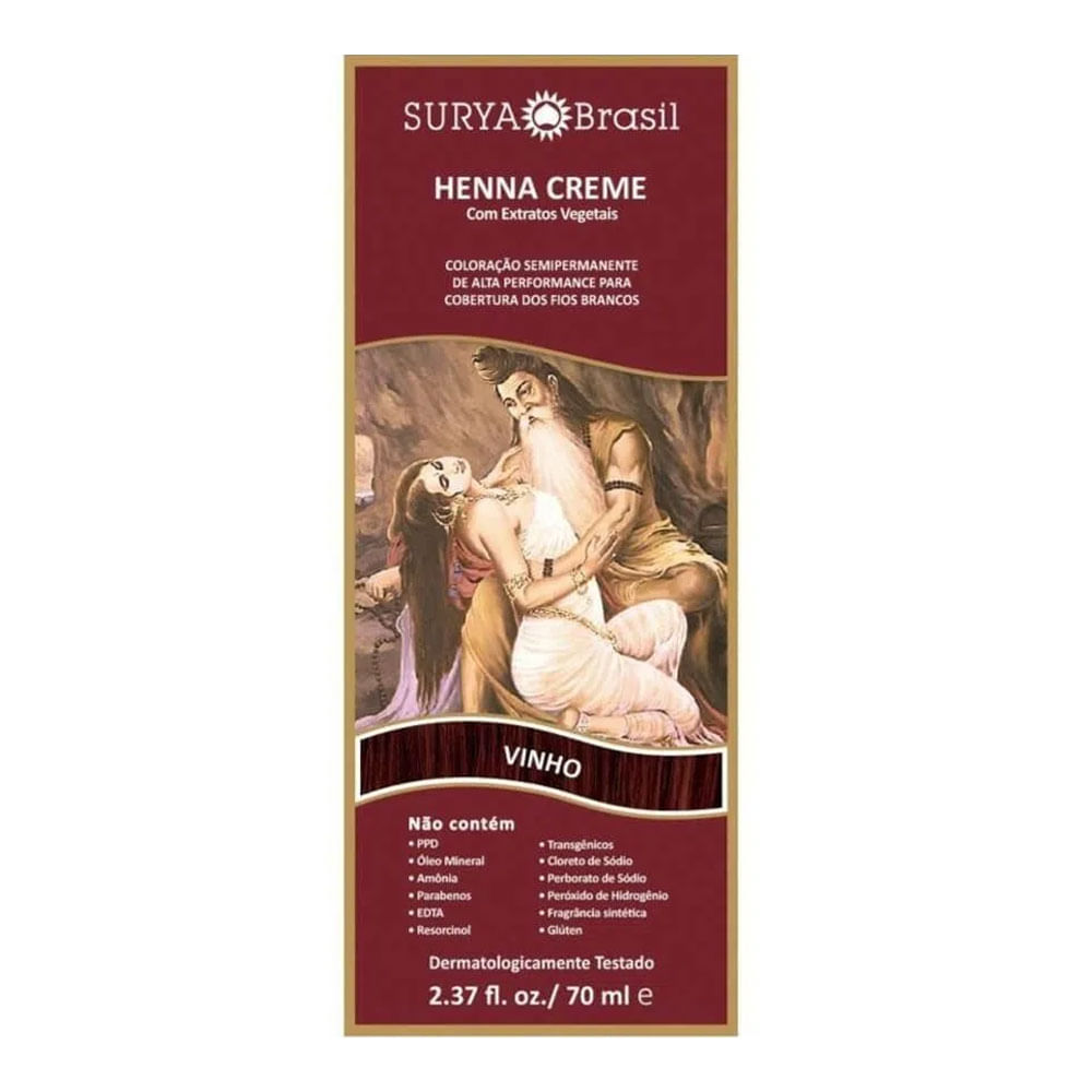 Encontraproduto.com.br - Henna Surya Creme Vinho