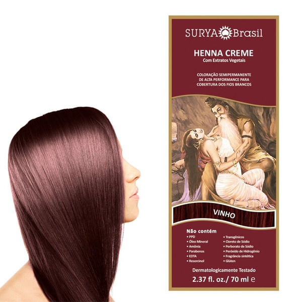 Encontraproduto.com.br - Henna Surya Creme Vinho