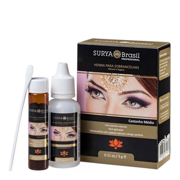Encontraproduto.com.br - Tintura Henna Para Sobrancelha Surya Castanho Médio