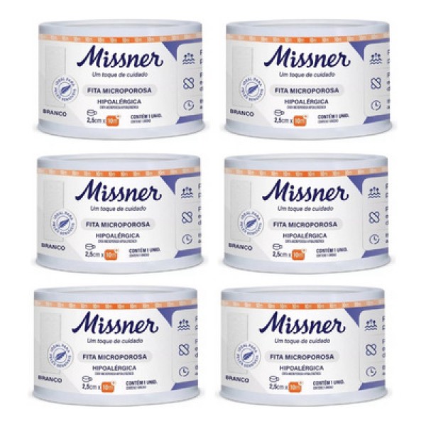Encontraproduto.com.br - Fita Microporosa Missner 2,5cm X 10m Branco