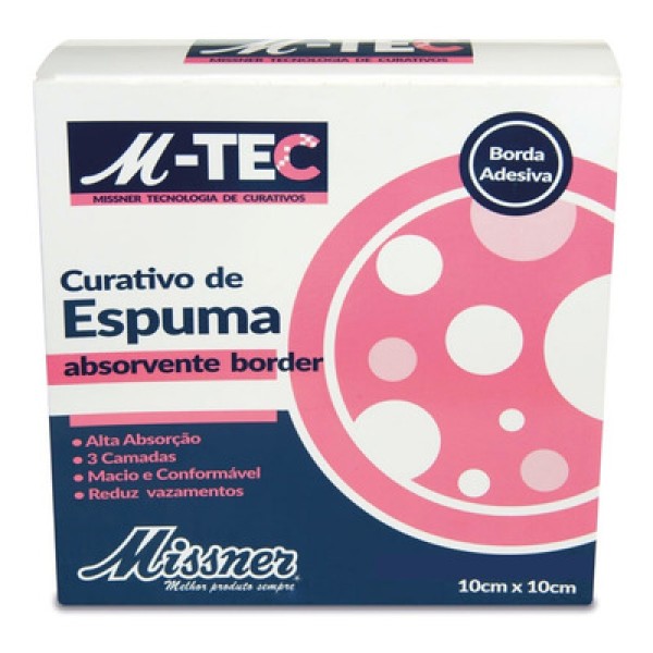 Encontraproduto.com.br - Curativo Espuma Absorvente Border M-Tec Missner 10x10cm - unidade