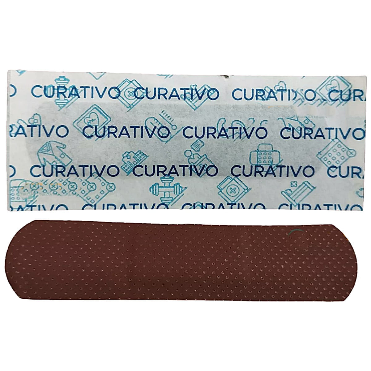 Encontraproduto.com.br - Curativo Flexível Missner - Marrom - 19x75mm - Embalagem com 10 curativos