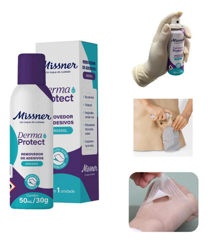 Removedor de Adesivo Aerosol Derma Protect Missner 50ml - unidade