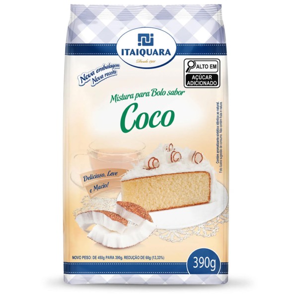 Mistura Para Bolo Sabor Coco 390g - Itaiquara