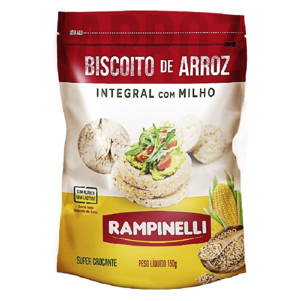 Encontraproduto.com.br - Biscoito RAMPINELLI Arroz Integral Milho 150g