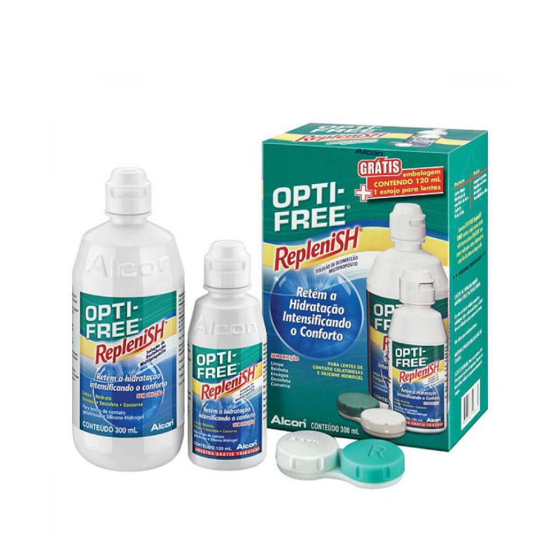 OPTI-FREE REPLENISH 300ML + BRINDE $