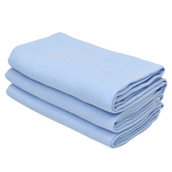 Encontraproduto.com.br - Kit com 3 Cueiros Bercinho Azul Bercinho 1,00m x 80cm