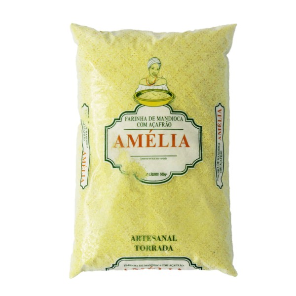 Encontraproduto.com.br - Farinha de Mandioca com Açafrão Amélia 500g