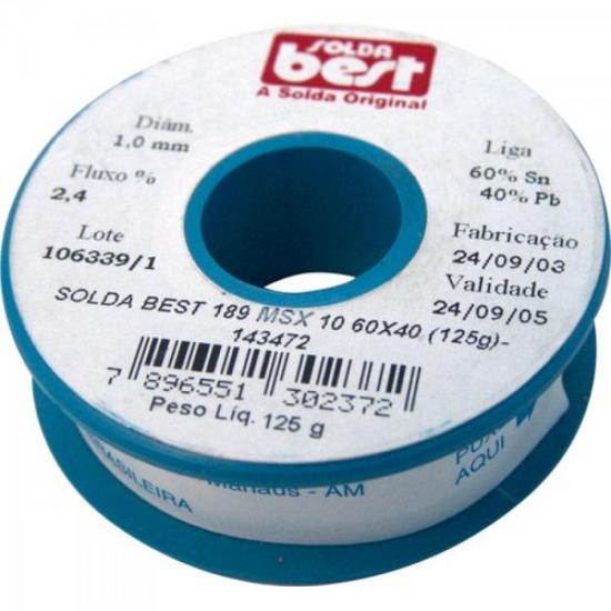 Encontraproduto.com.br - Solda em Fio 189-MSX10 60X40 125G AZUL Solda BEST
