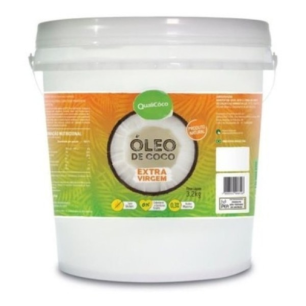 Óleo de Coco Qualicoco Extra Virgem Balde 3L