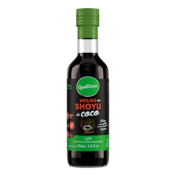 Molho Tipo Shoyu de Coco Light em Sódio 250ml Qualicoco