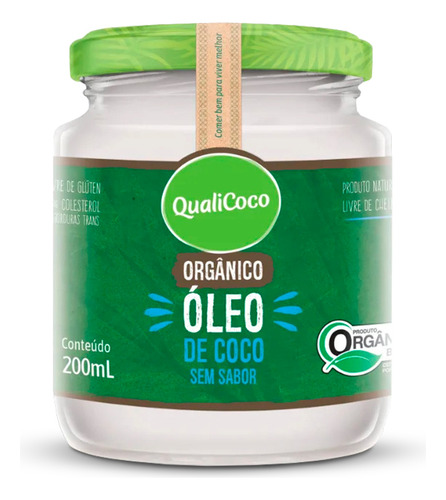 Encontraproduto.com.br - Óleo de Coco sem Sabor (Orgânico) 200ml - Qualicoco