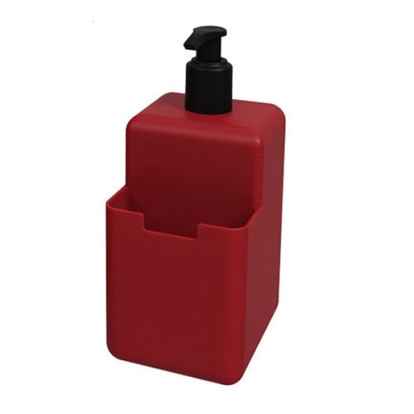 Encontraproduto.com.br - Kit Dispenser com Lixeira de Pia Coza Single 99290/4465 Vermelho