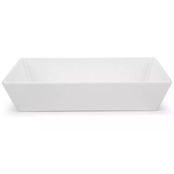 Encontraproduto.com.br - Travessa Retangular 3l Branca Grande para Servir a Mesa Salada Sobremesa Risoto