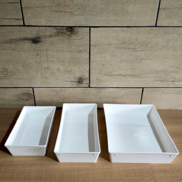 Encontraproduto.com.br - Travessa Retangular 3l Branca Grande para Servir a Mesa Salada Sobremesa Risoto