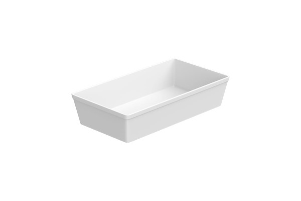 Encontraproduto.com.br - Travessa Retangular 3l Branca Grande para Servir a Mesa Salada Sobremesa Risoto