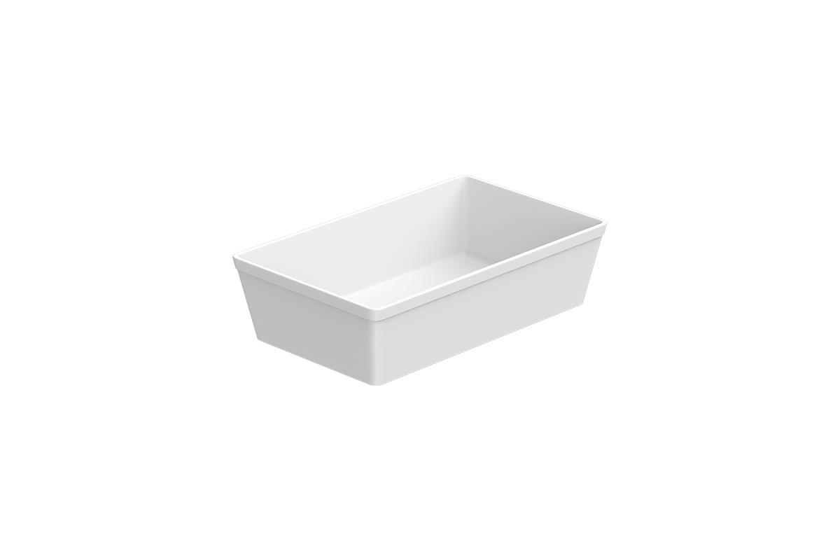 Encontraproduto.com.br - Travessa Retangular 2,2l Branca Servir a Mesa Salada Sobremesa Risoto Petisco Coza