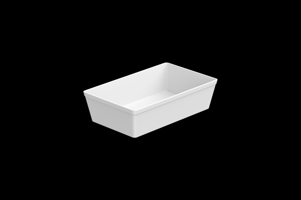Encontraproduto.com.br - Travessa Retangular 2,2l Branca Servir a Mesa Salada Sobremesa Risoto Petisco Coza