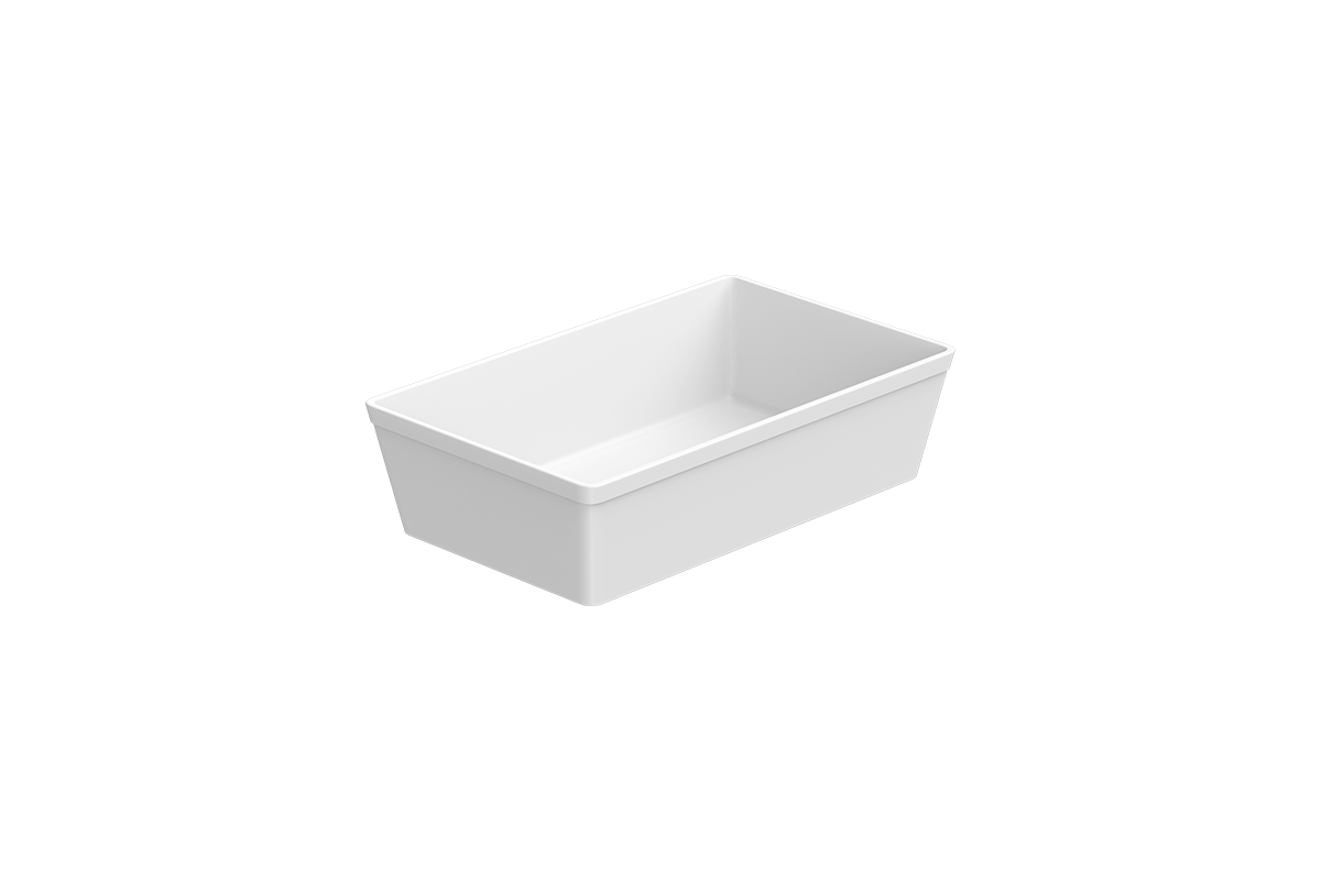 Encontraproduto.com.br - Travessa Retangular 2,2l Branca Servir a Mesa Salada Sobremesa Risoto Petisco Coza