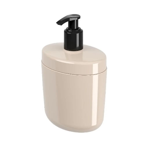 Porta-Sabonete Líquido 450 ML Plástico Cor Areia Coast Linha Flora Coza