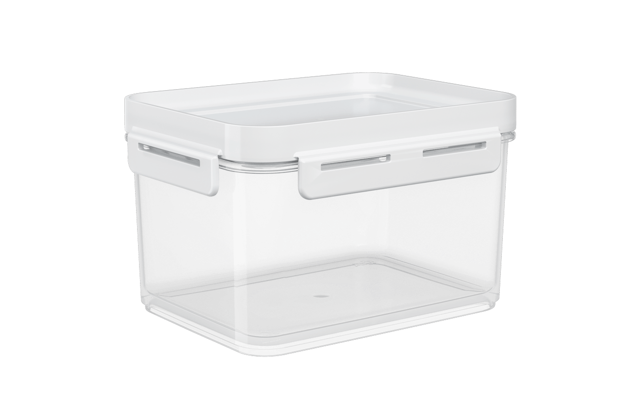 Encontraproduto.com.br - Pote Hermético Flap Coza 1,5 L Branco