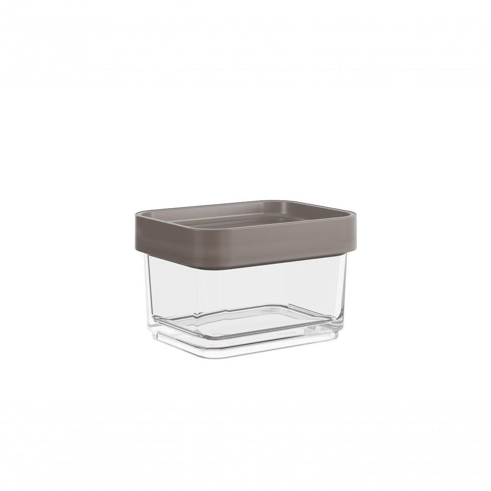 Pote Clear Micro 6,2 X 8 X 5 Cm 100 Ml Warm Gray Coza