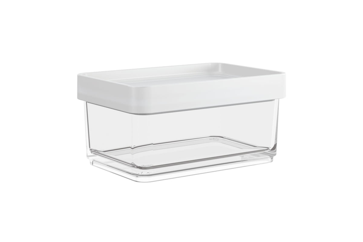 Encontraproduto.com.br - Pote Clear Mini 7,9 X 11,7 X 5 Cm 200 Ml Branco Coza