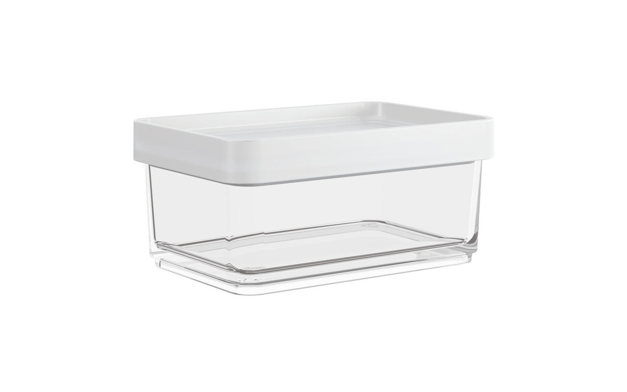 Encontraproduto.com.br - Pote Clear Mini 7,9 X 11,7 X 5 Cm 200 Ml Branco Coza