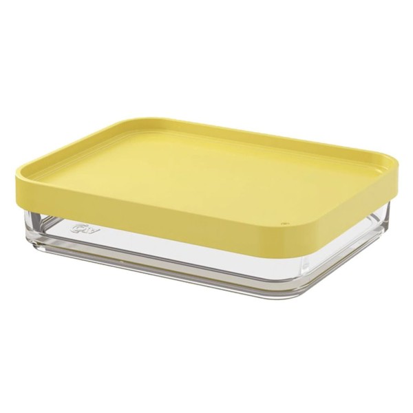 Pote Clear Uno 280ml 13,1x16,7x3,9cm - Amarelo Coza