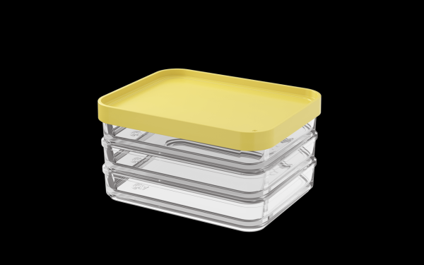 Encontraproduto.com.br - Pote Clear Trio 840ml 13,1x16,7x8,5cm