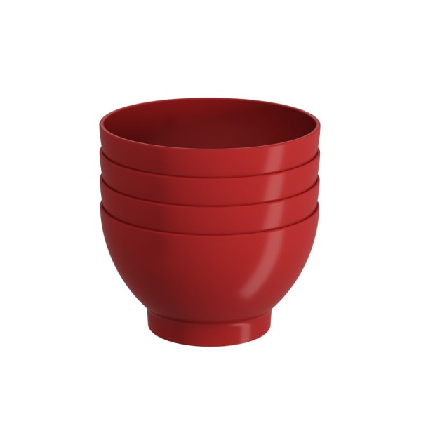 Encontraproduto.com.br - Kit Cumbuca Coza Vermelho c/ 4 Unid 500ml
