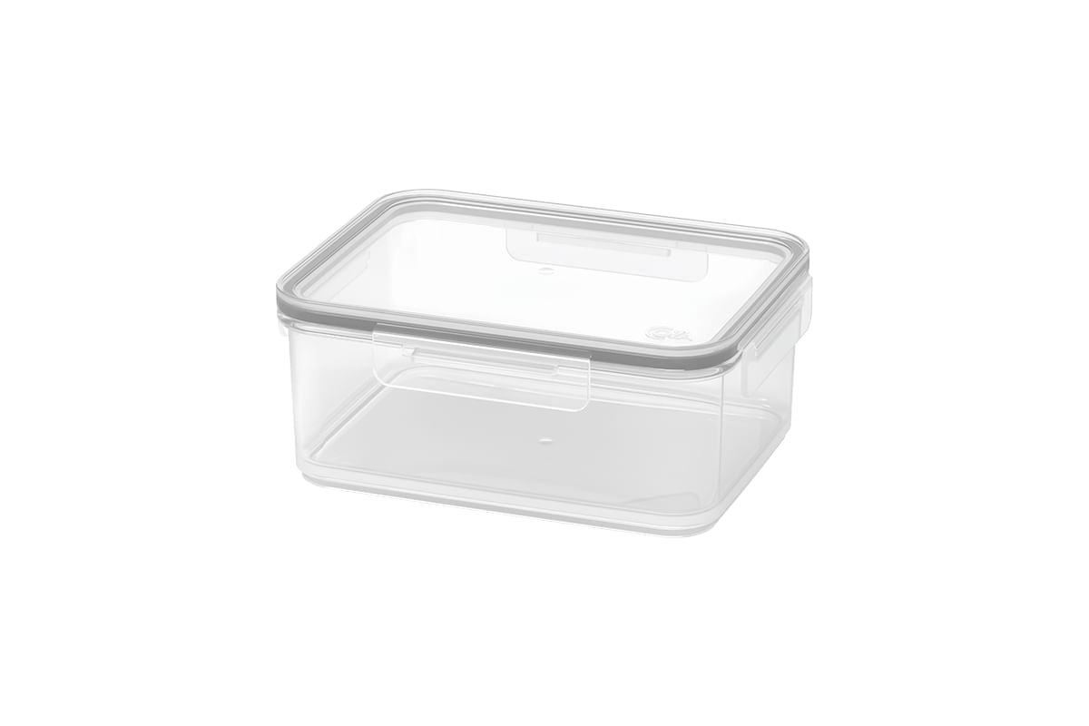 Encontraproduto.com.br - Pote Hermético Hug 1,1 L Retangular Plástico Transparente - 64003/0001 - Coza
