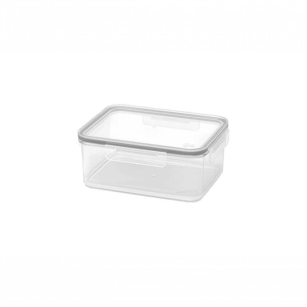 Encontraproduto.com.br - Pote Hermético Hug 1,1 L Retangular Plástico Transparente - 64003/0001 - Coza