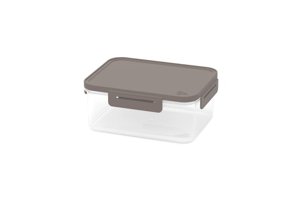 Encontraproduto.com.br - Pote Hermético Retangular Coza Hug 1,1 Litros Warm Gray