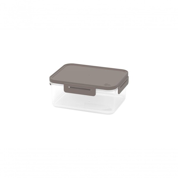Encontraproduto.com.br - Pote Hermético Retangular Coza Hug 1,1 Litros Warm Gray