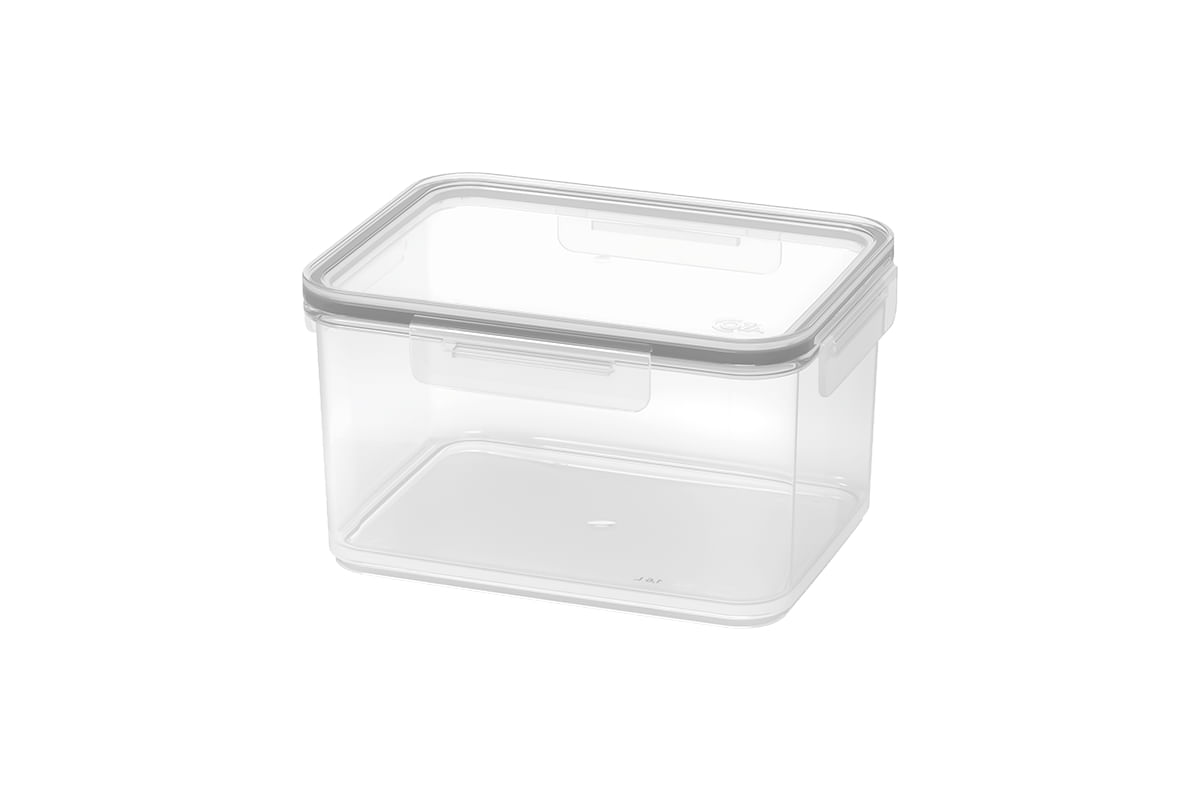 Encontraproduto.com.br - Pote Hermético Hug 1,6 L Retangular Plástico Transparente - 64004/0001 - Coza