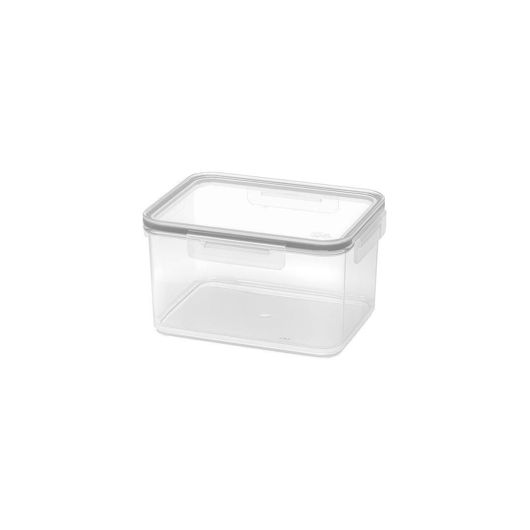Encontraproduto.com.br - Pote Hermético Hug 1,6 L Retangular Plástico Transparente - 64004/0001 - Coza