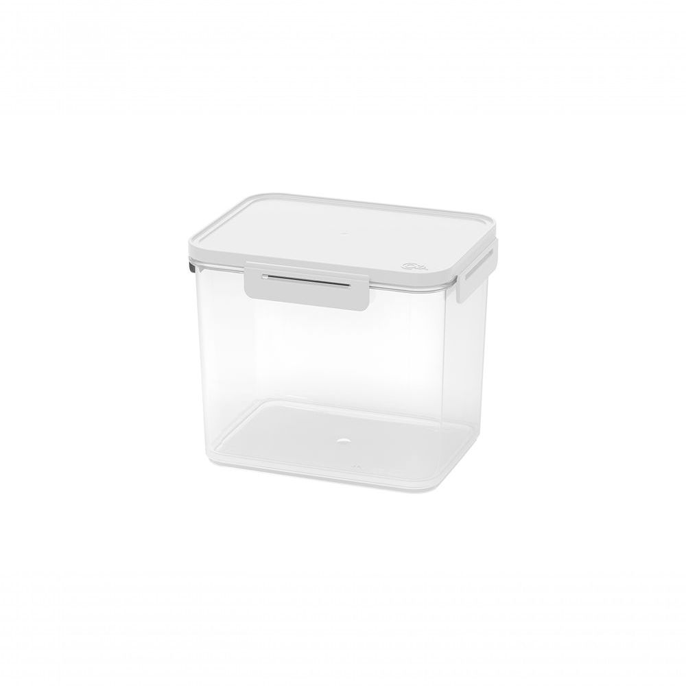 Encontraproduto.com.br - Pote Hermético Retangular Coza Hug 2,4 Litros Branco