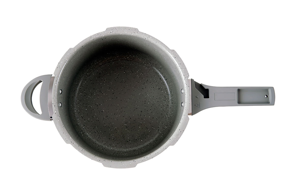 Encontraproduto.com.br - Panela de Pressão Brinox 4,2 L Antiaderente Ceramic Life Marble Blend com Indução Cinza Claro